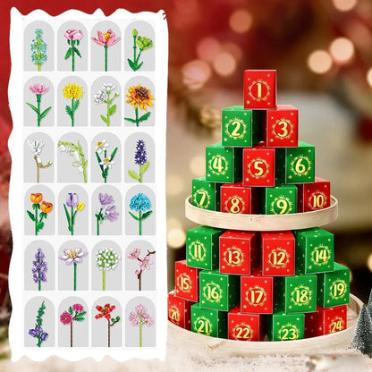 Blumen-Baustein-Adventskalender
